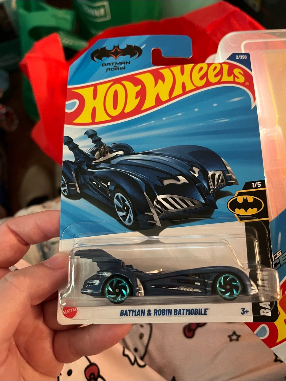 Hot Wheels Batman & Robin Batmobile Toy Car - Dark Blue